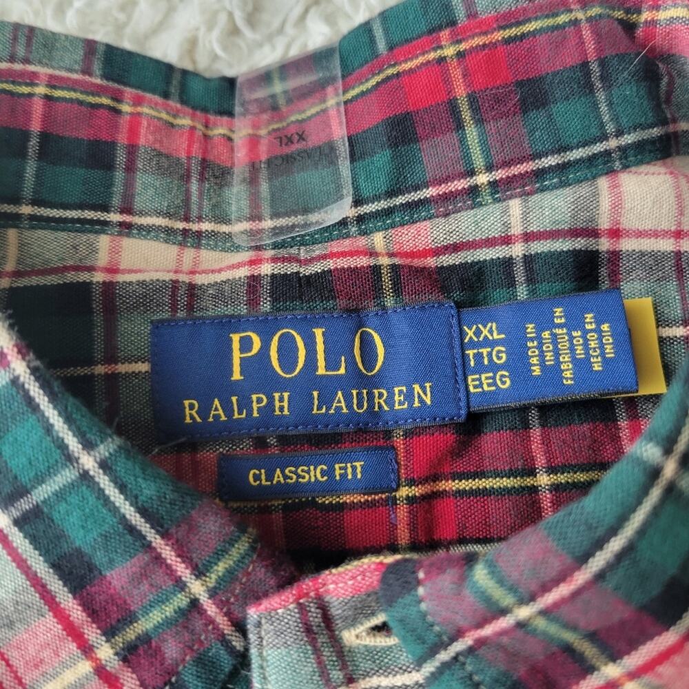 Polo Ralph Lauren Men's Classic Fit Plaid Brushed Flannel Shirt NWT XXL - Picture 4 of 6